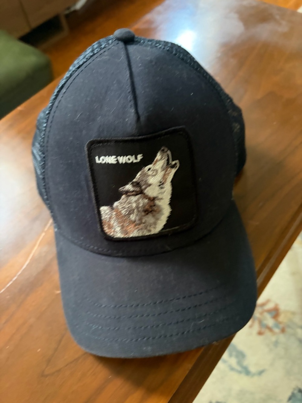 Goorin Bros Navy Trucker Cap with Branded Interior Label